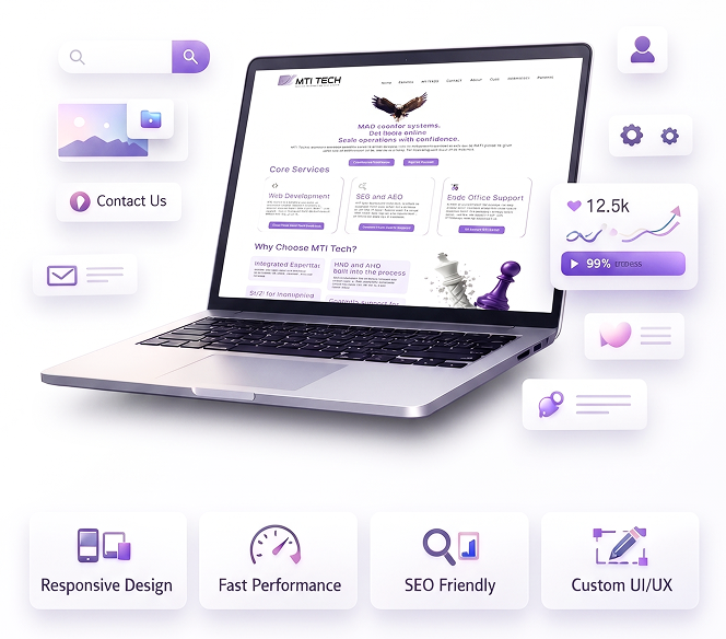 MTI Tech website and digital services illustration