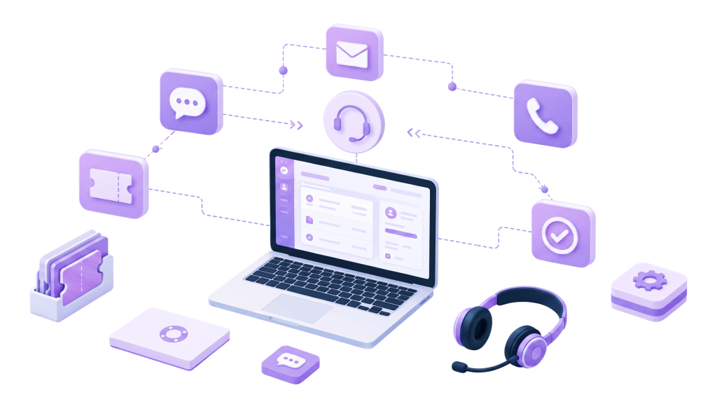 Back-office operations dashboard with support workflows