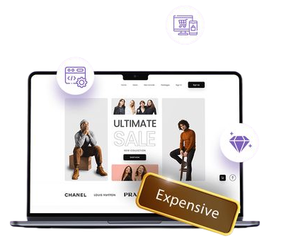 Ecommerce store on a laptop with operations support
