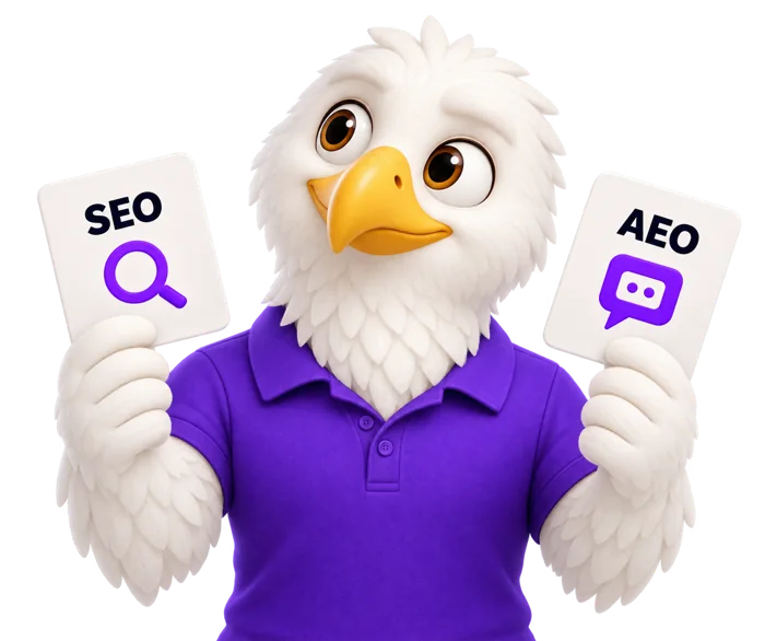 MTI Tech eagle holding SEO and AEO cards